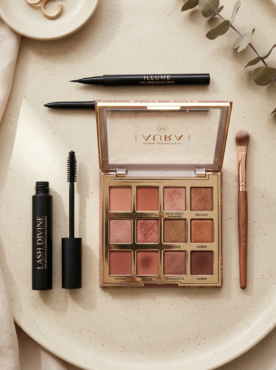 Eyeshadow palette and eye makeup